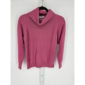Designers Originals Women's Pink Turtle Neck Long Sleeve Knit Top Size S